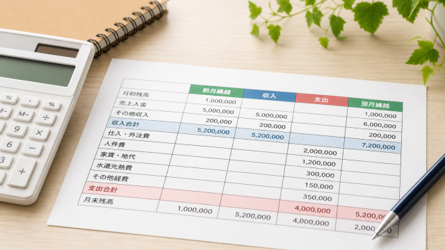 資金繰り表作り方｜バックオフィス改善コンサル